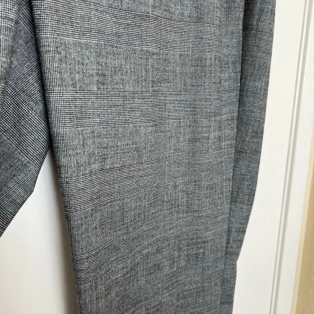 Calvin Klein Slim Fit Gray Glen Plaid Dress Pants Stretch Trousers 36x32